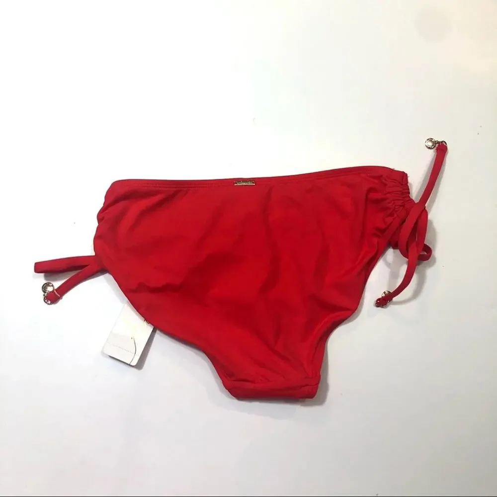 Anne Cole Coral Side Tie Swim Bottom bikini XS